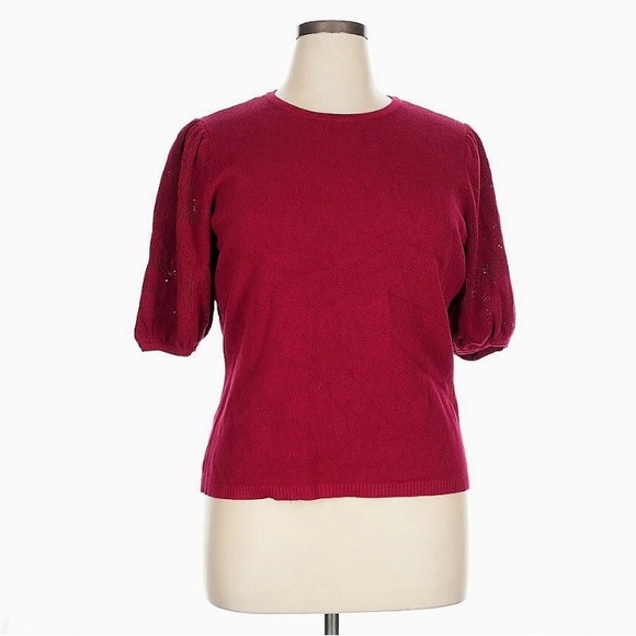 NWOT Ophelia Roe Puff Sleeve Sweater - Picture 8 of 8